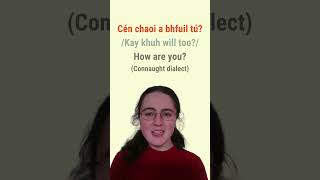 How to say How Are You in Irish Connaught Dialect bitesizeirish [upl. by Melac]