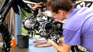 How to Wash A Pit Bike TaoTao 125cc [upl. by Ardnossak792]