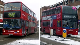 London Buses In Snow February  March 2018 [upl. by Lewis]