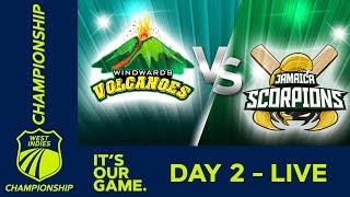 Windwards v Jamaica  Day 2  West Indies Championship  Friday 18th January 2019 [upl. by Koball928]