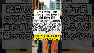 人手不足倒産、急増止まらず… 年度上半期の過去最多を更新 人手不足 賃上げ VOICEVOXずんだもん [upl. by Teferi]