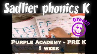 Sadlier Phonics K  1weekPurple Academy PREKPurple KidPurple momhome schoolingkorean mom [upl. by Ahsoet]