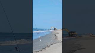 The LAST beach Dredging pipe floats into the ocean at Atlantic Beach [upl. by Bahr]