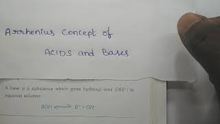 Arrhenius concept of acids and bases in Telugu [upl. by Ophelia]