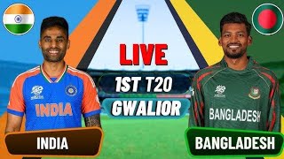 INDIA VS BANGLADESH 1ST T20 LIVE [upl. by Blossom]