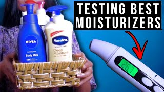 Testing Best Body Lotion For Dry Skin with Moisture Meter Koon Sa Body Lotion Le Nivea Body Lotion [upl. by Yate581]