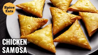 CHICKEN SAMOSA  MAKE CHICKEN SAMOSA AT HOME  CRISPY CHICKEN SAMOSA [upl. by Leggett189]