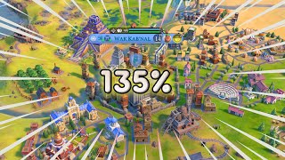 My Capital City giving 135 PERCENT thanks to Amenities  Civ 6 Maya [upl. by Yrnehnhoj]