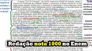 Redação nota 1000 no Enem  Desenhando a Solução [upl. by Juxon]