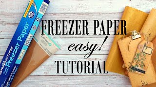 How To Use FREEZER PAPER to Make FAUX LEATHER Step by Step EASY TUTORIAL JunkJournals [upl. by Zilada]