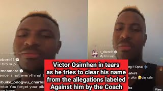 Moment Victor Osimhen Burst out in Tears Crying and Sharing His Part of the Story with Finidi George [upl. by Godding]