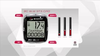 SIGMA SPORT  BC 1612 STS CAD  Functions EN [upl. by Otxis]