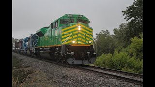 4K ExNorfolk Southern SD70M2 Leads NBSR 9075 852021 [upl. by Geehan]