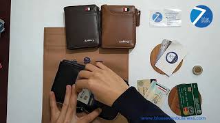 Review of the most Smart Leather Wallet for Men  Baellerry Flag  محفظة سمارت جيب للرجال  blue7 [upl. by Jopa94]