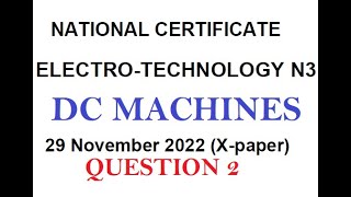 Electrotechnology N3 DC MACHINES  Generators November 2022 Question 2 mathszoneafricanmotives [upl. by Elleon287]