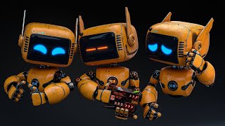 Cute robot animation H74 blender robot blender3d [upl. by Rehpoitsirhc128]