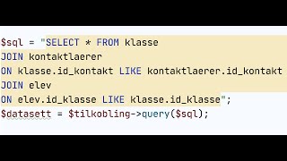 PHP Hente fra TO tabeller i database Informasjonsteknologi 1 [upl. by Whitebook]