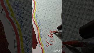 Copperplate writing  Shorts  youtube shorts  Chamatkar [upl. by Hteboj]