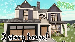 30k Bloxburg House Build 2 Story Tutorial WITH VOICE [upl. by Anaele]