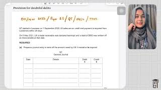 Irrecoverable debts and provision for doubtful debts ON 2022 P21Q5 [upl. by Iba994]