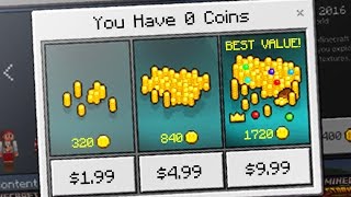 INAPP PURCHASES COME TO MINECRAFT Minecraft Marketplace [upl. by Marlow414]