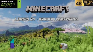 4K Relaxing Minecraft Longplay Shaders  Modpacks [upl. by Gurney]