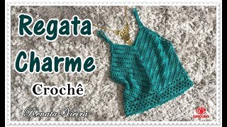 Regata Charme crochê  01 NOVELO  Renata Vieira [upl. by Aibun50]