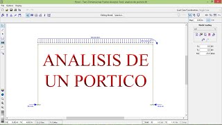 Análisis de un pórtico con Ftool fácil [upl. by Notgnillew]