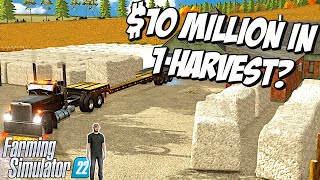 Can We Make 10 Million in a Single Harvest  Farming Simulator 22 [upl. by Emee]