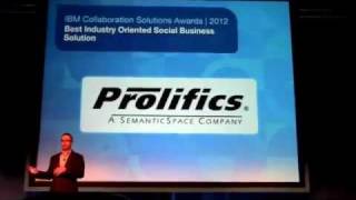 Prolifics Wins Best Industry Oriented Social Business Solution [upl. by Hadik]