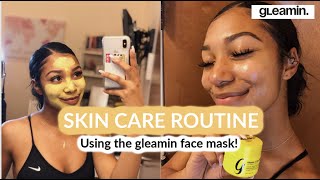 Updated Skincare Routine ft Gleamins Vitamin C Clay Mask  How I Faded my Acne Scars [upl. by Ahsets531]