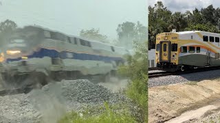 Railfanning Amtrak and SunRail on Deland station opening day ft 164 81224 [upl. by Mellar969]