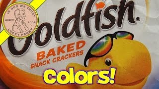 Pepperidge Farm Goldfish Colors Baked Cheddar Crackers  Bonus Goody Blue Soda [upl. by Kirwin137]