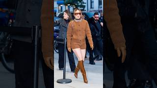 Jennifer Lopez Wears Gucci to Film Screening in New York jenniferlopez jlo style shorts [upl. by Gradeigh]