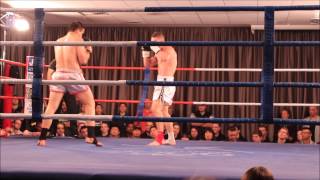 Australian Kickboxing muay thai title fight Knockout KO [upl. by Benetta220]