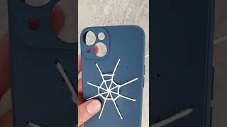 spider with net 🕷🕸 spider net phonecase yarn diy mobileimpress [upl. by Drof71]