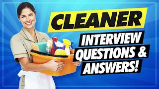 CLEANER Interview Questions amp Answers [upl. by Limber345]