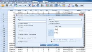 SPSS tutoriel Recoder des variables qualitatives PART1 [upl. by Ynattib357]