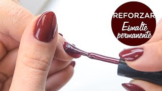 TRUCO Refuerzo uñas de esmalte permanente  Manicura24 [upl. by Skardol]