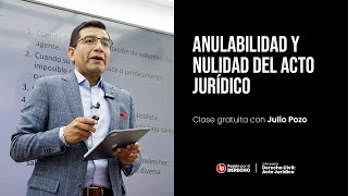 Anulabilidad y nulidad del acto jurídico por Julio Pozo  Aula Virtual LP [upl. by Esikram]