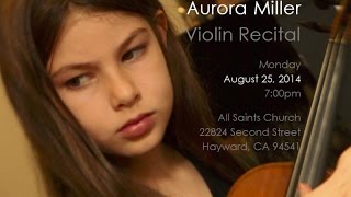 Seitz Concerto No 5 in D Major Op 22 Allegro moderato  Aurora Rose Miller Violinist [upl. by Anitnelav]