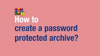 How to create a password protected archive  WinRAR Video [upl. by Eldreda]