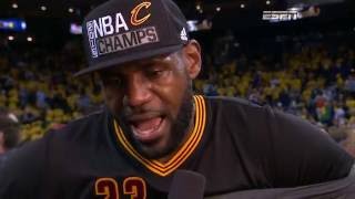 NBA Champs Cavs Celebration LBJ Postgame and Trophy Presentation [upl. by Azirb]