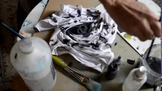 How To Hide Permanent Stains With Tie Dye and Acrylic Paint [upl. by Dlorad]