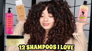 12 SHAMPOOS FOR CURLY HAIR Clarifying Sulfatefree Sulfate Cowash  Drugstore amp High End [upl. by Glantz]