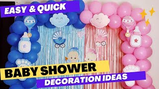 How To Decorate Home For Baby Shower Baby Shower Decoration  Baby Shower Decoration at Home  DIY [upl. by Noryahs]