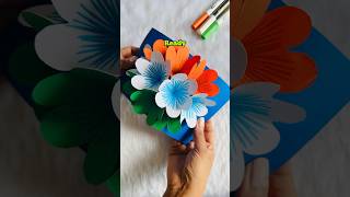 DIY Tricolor PopUp Card😱 crafteraditi shorts diy tricolor handmade popupcard CrafterAditi [upl. by Erica]