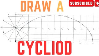 How to draw a CYCLOID engineering drawing [upl. by Aivatnuhs]