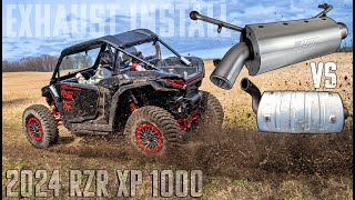 2024 Polaris RZR XP 1000  GGB Trail Muffler  Exhaust Installation amp Sound Test [upl. by Parik]