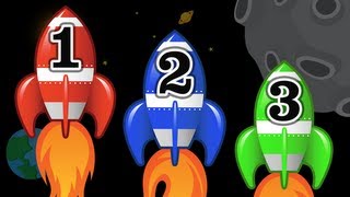 Number Counting Space Ships  Kids Learn to Count Numbers 1 to 10 [upl. by Ahseel]